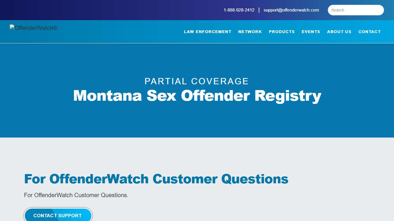 Montana Sex Offender Registry OffenderWatch Network